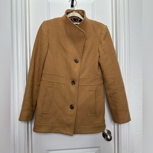 Ellen‎ Tracy ~ Camel Wool Blend Coat size 4 a Tan Carmel color